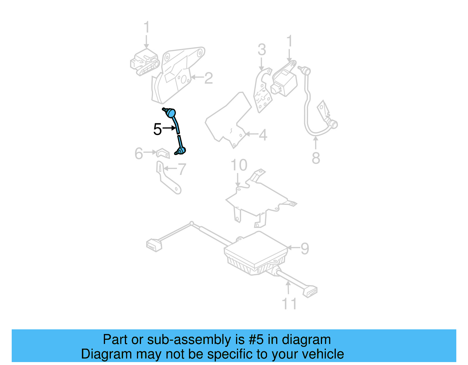 Headlight Level Sensor Strut Support 1J0-941-285-C - View 9