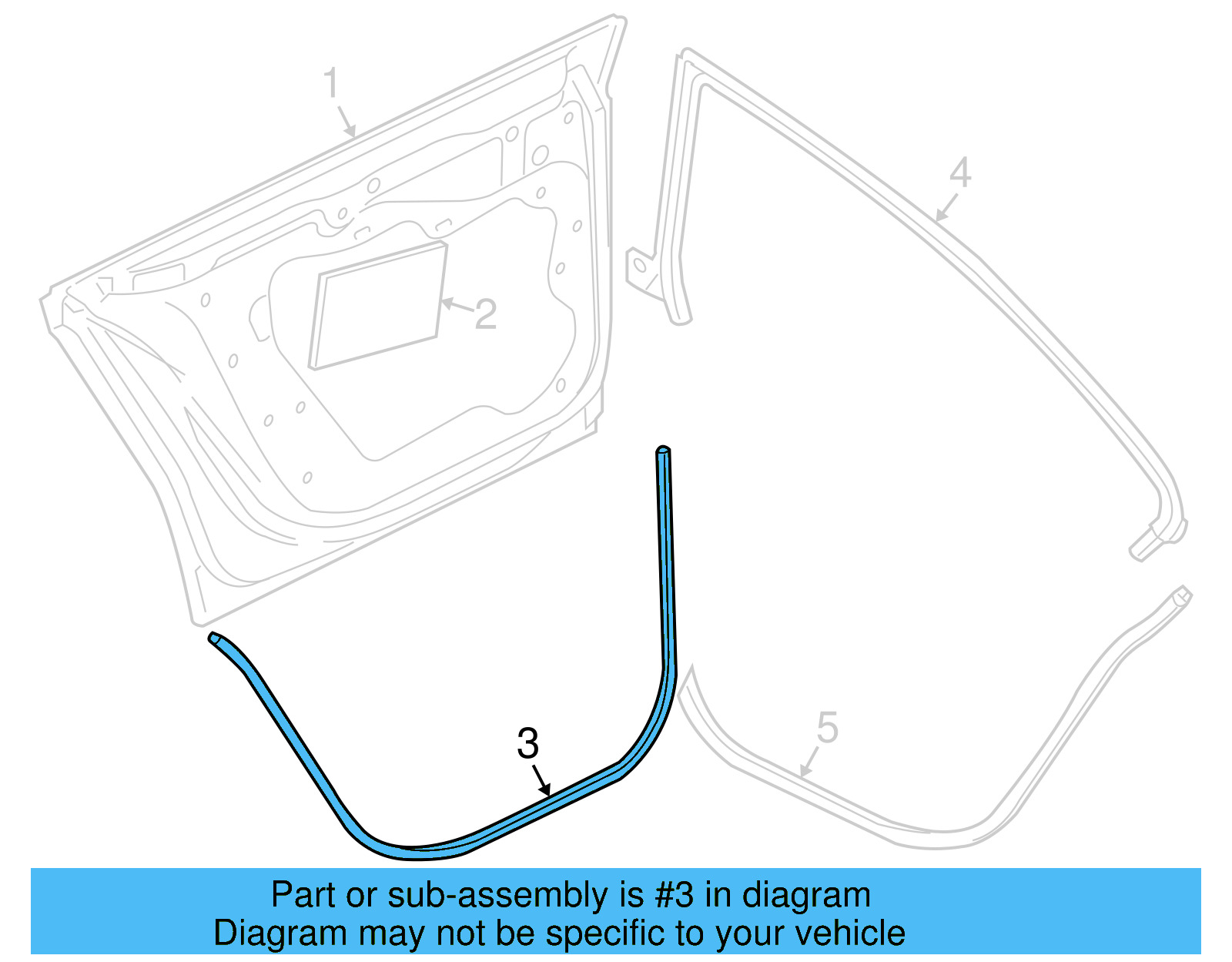 Door Weather 3C8-839-701-B-5AP - View 6