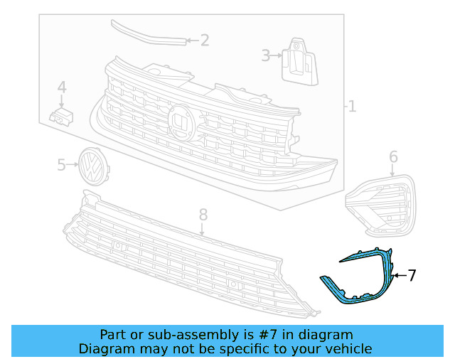 Outer Molding 3CN-853-711-2ZZ - View 8
