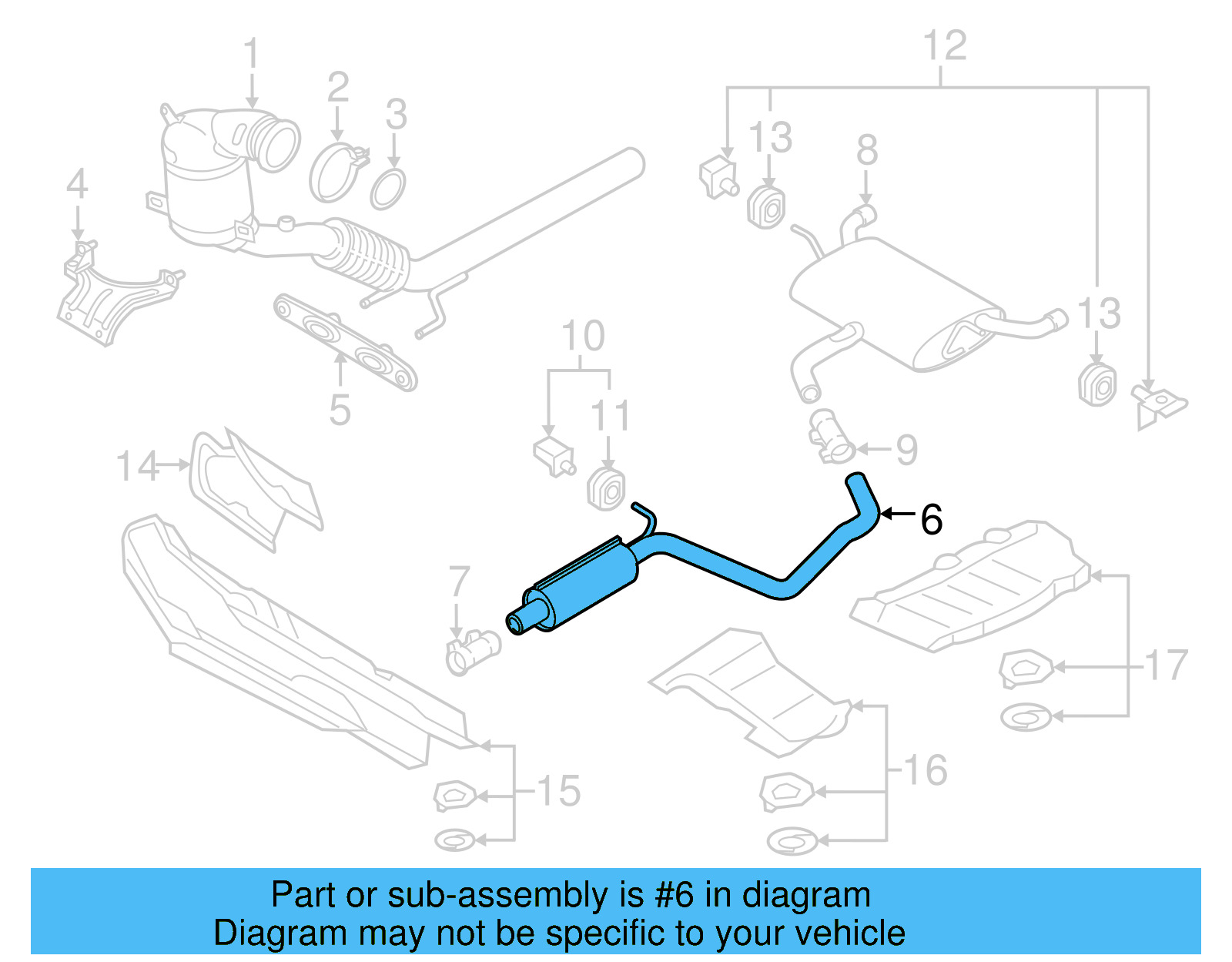 Muffler & Pipe 5QM-253-209-AP - View 5