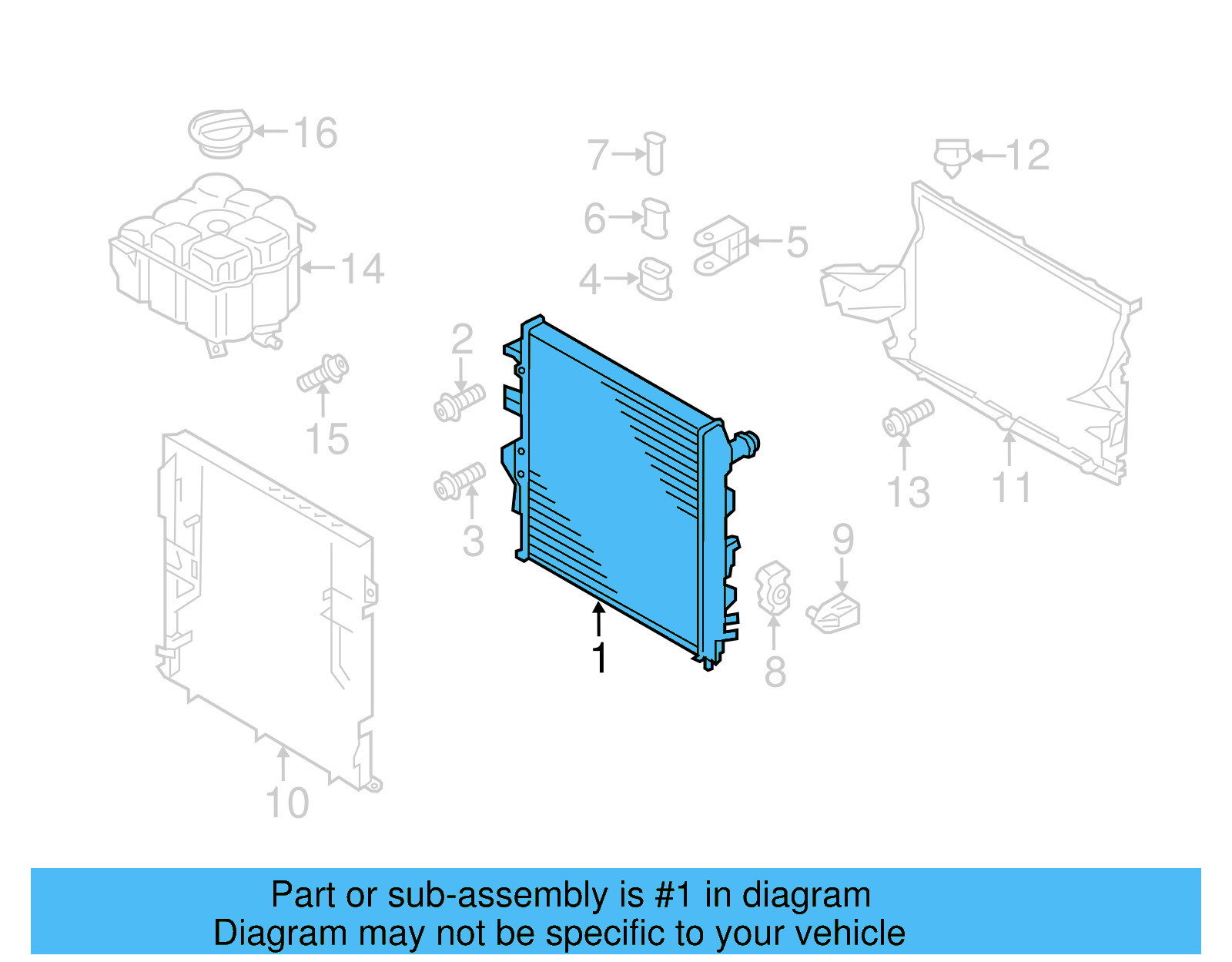 Radiator 7P0-121-253-A - View 9