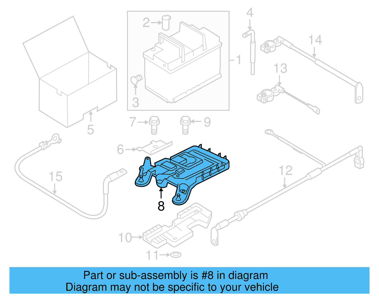 Battery Tray 1K0-915-333-H - View 14