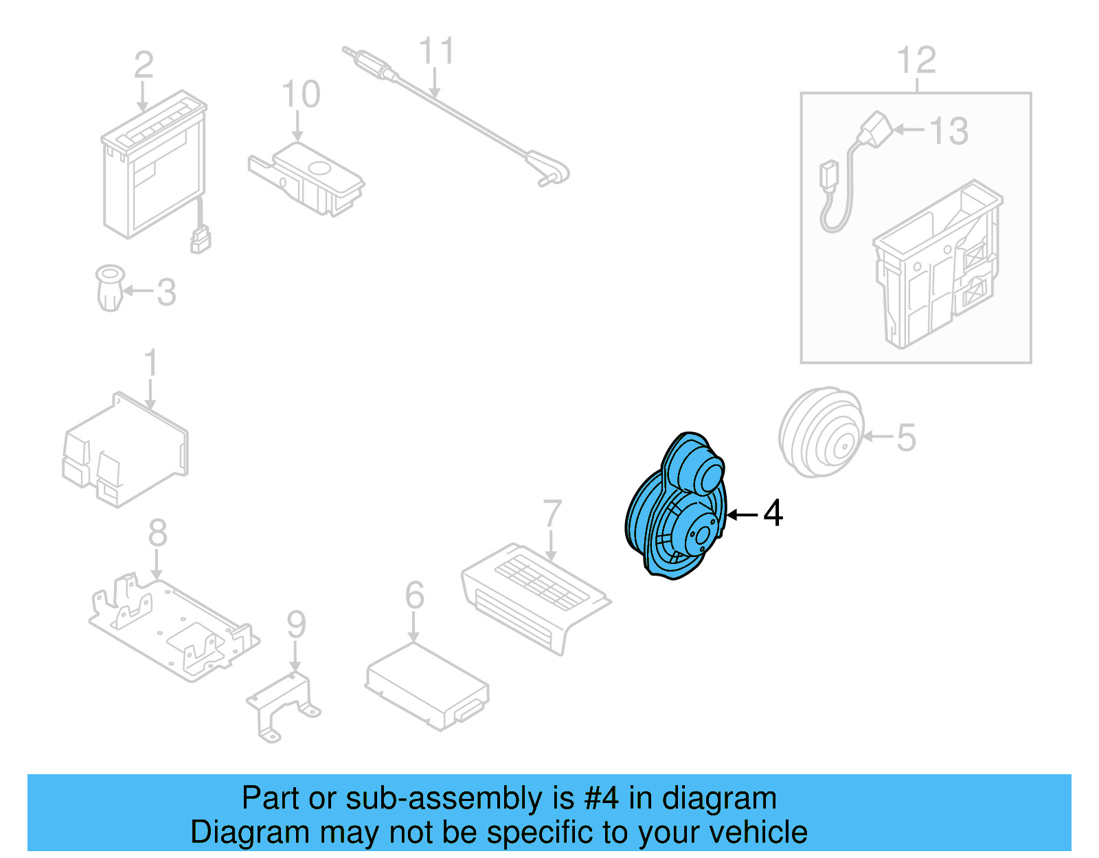 Front Dr Speaker 3C8-035-454-A - View 9