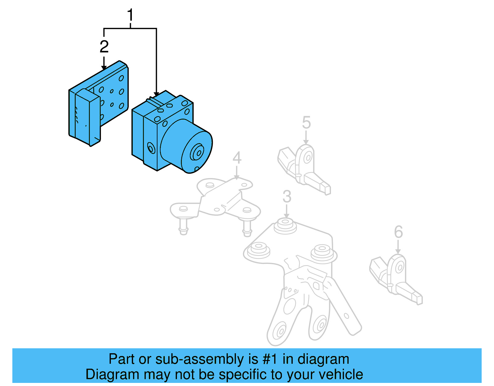 ABS Hydraulic Assembly 1K0-614-517-AT-BEF - View 13