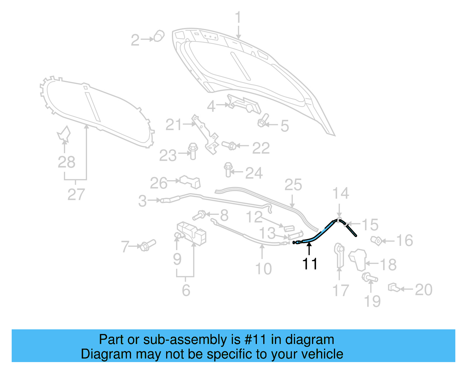 Release Cable 5N0-823-535 - View 4