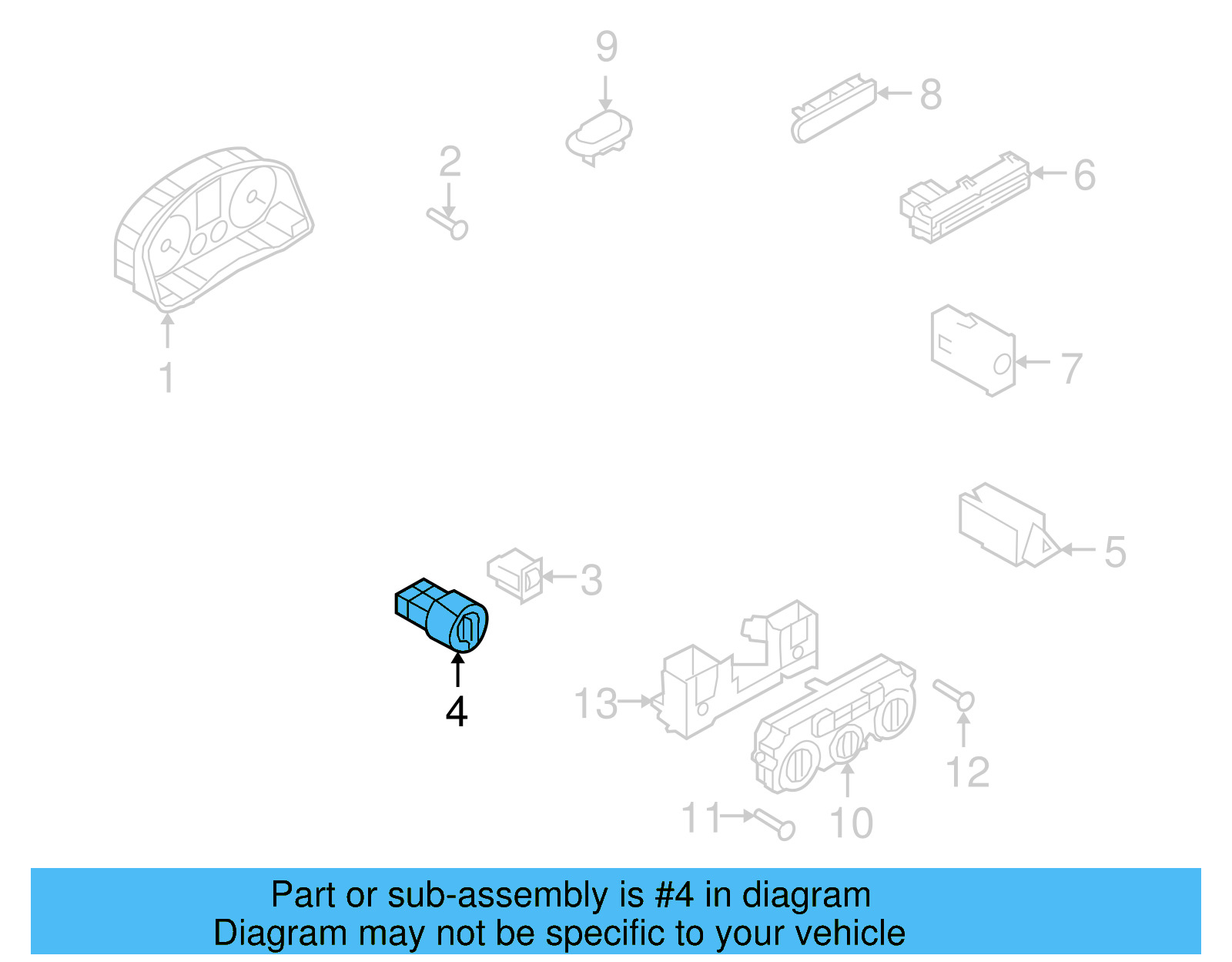 Headlight Switch 3C8-941-431-AA-XSH - View 5