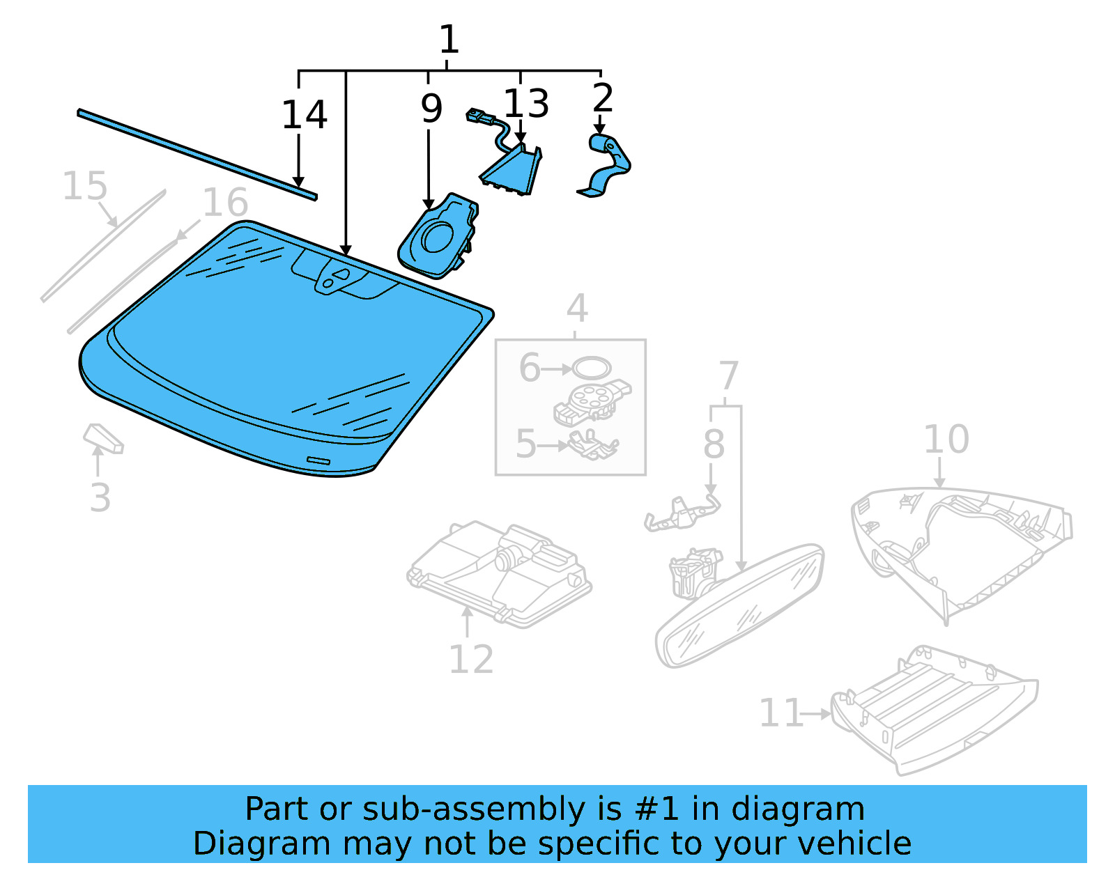 Windshield 11A-845-011-AE-NVB - View 2
