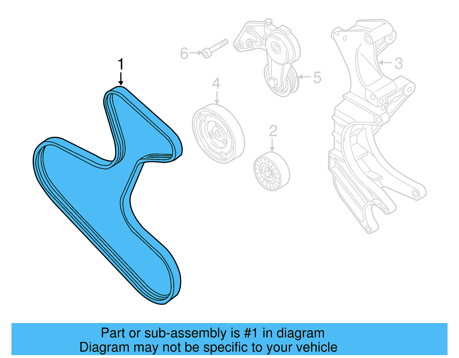 Serpentine Belt 022-145-933-P - View 17