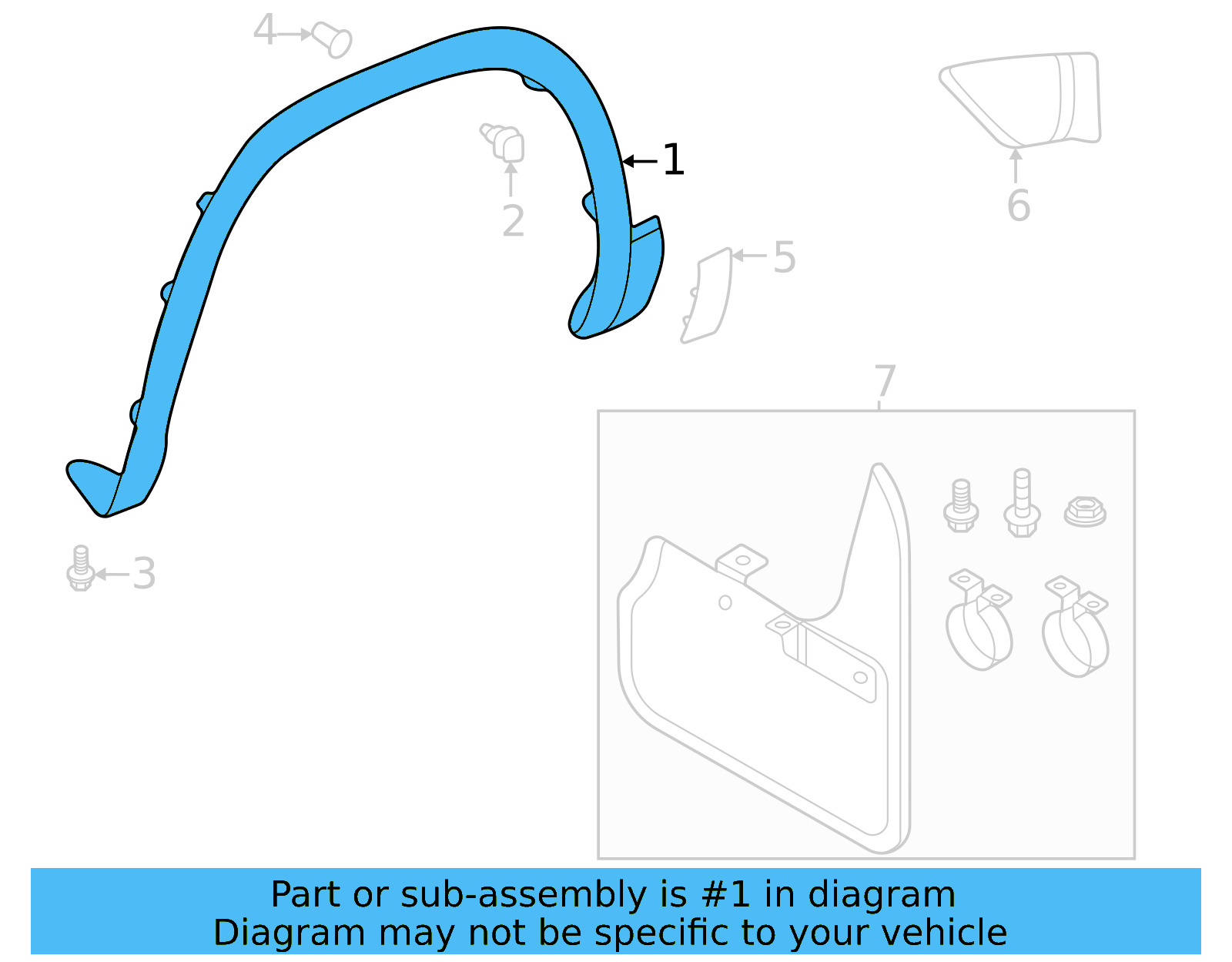 Wheel Opening Molding 3CM-853-718-9B9 - View 2