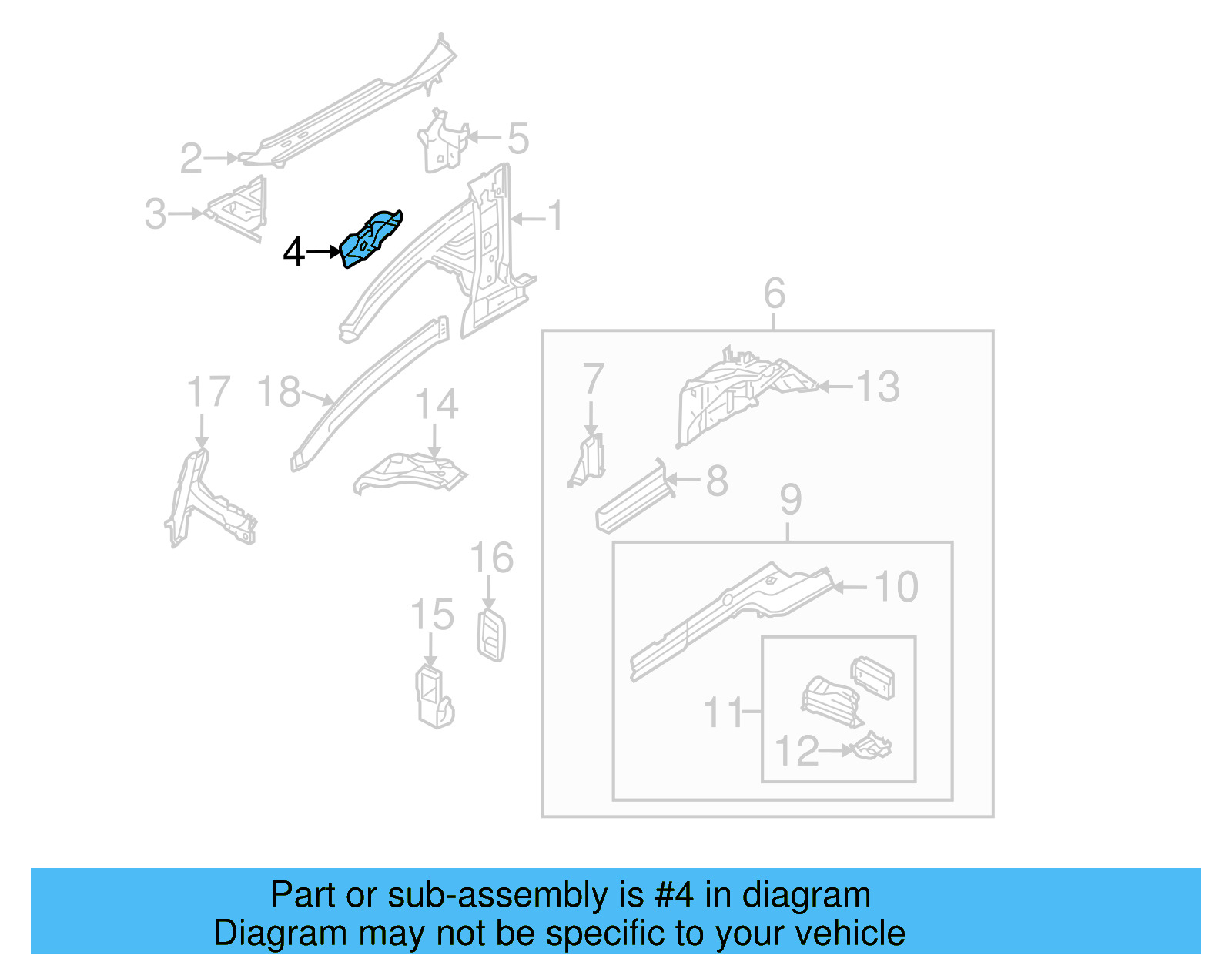 Hinge Reinforced 7L6-805-316-A - View 3