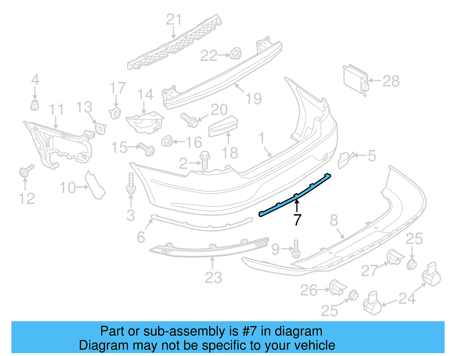 Center Molding 3C8-807-443-B-2ZZ - View 3