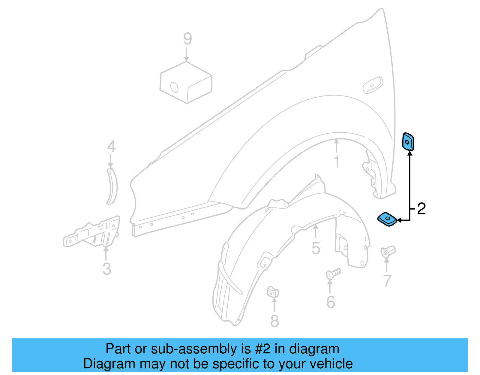 Fender Seal Strip AKD-497-010-04-R10 - View 5