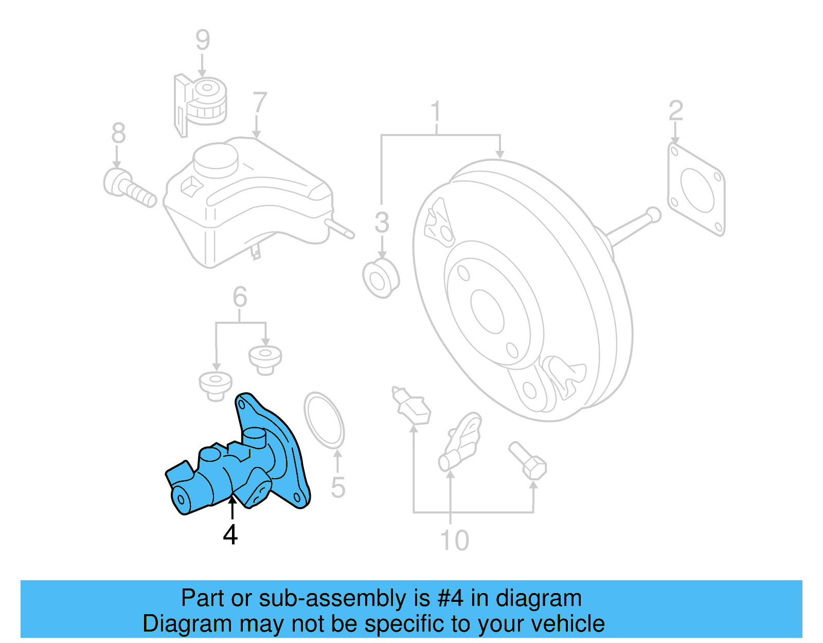 Master Cylinder 1K1-614-019-AF - View 25