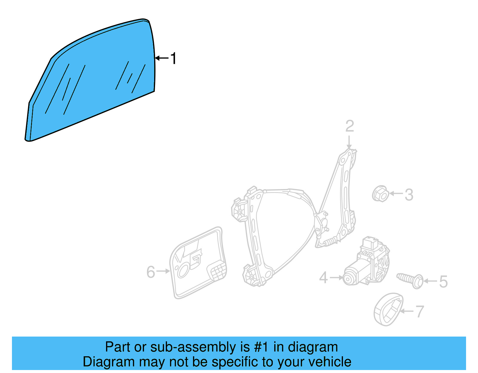 Door Glass 5C5-845-201