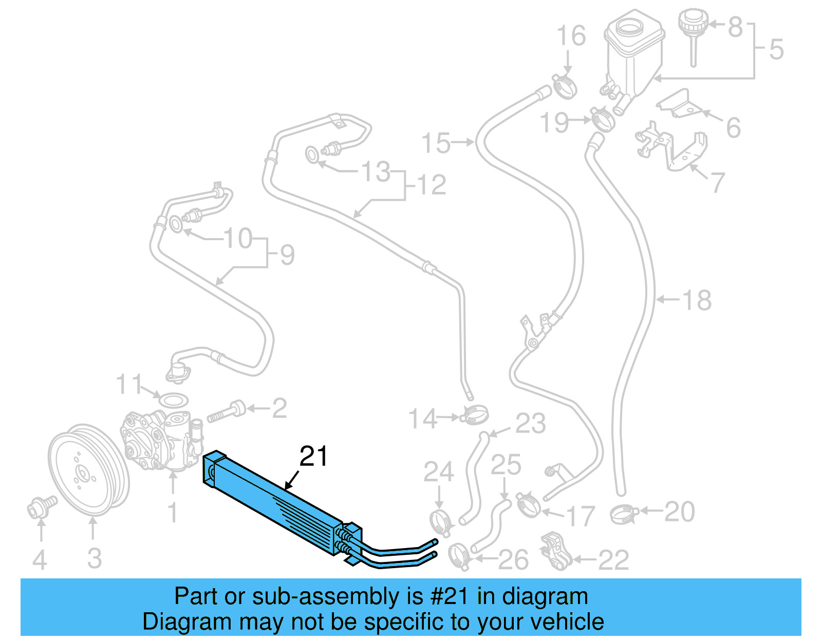 Power Steering Cooler 7P5-422-885-A - View 2