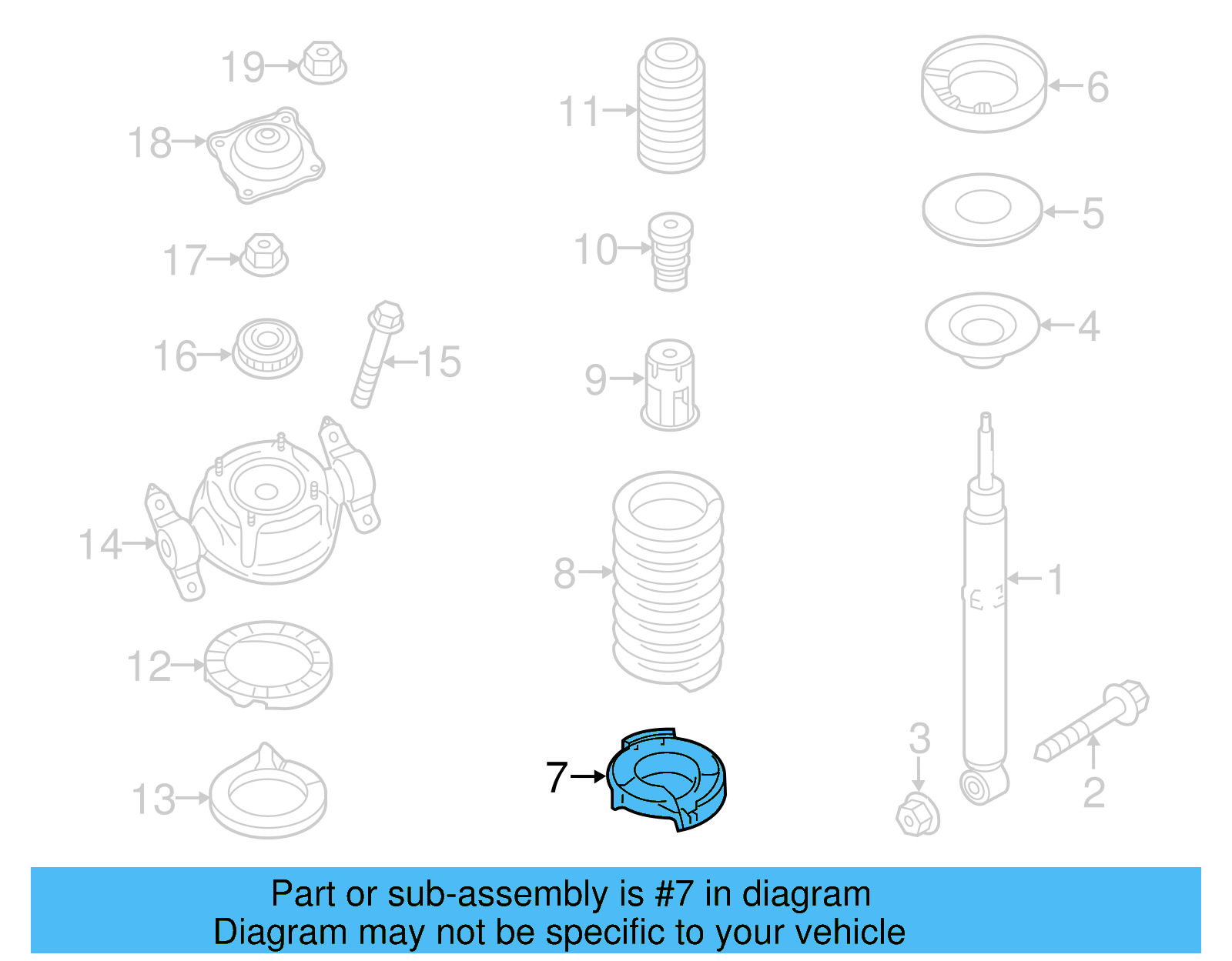 Lower Seat Packing 7P0-411-189-A - View 3