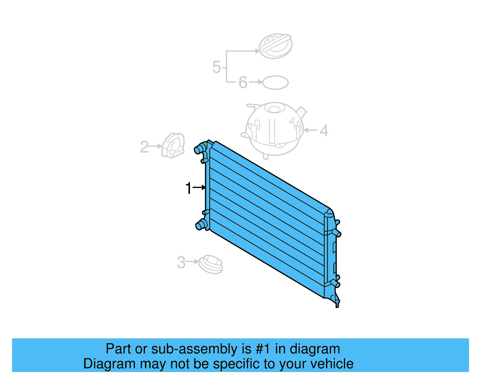 Radiator 1C0-121-253-E - View 8