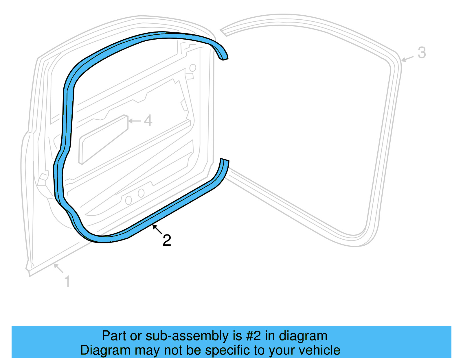 Door Weather 3D4-837-702-B-B41 - View 6