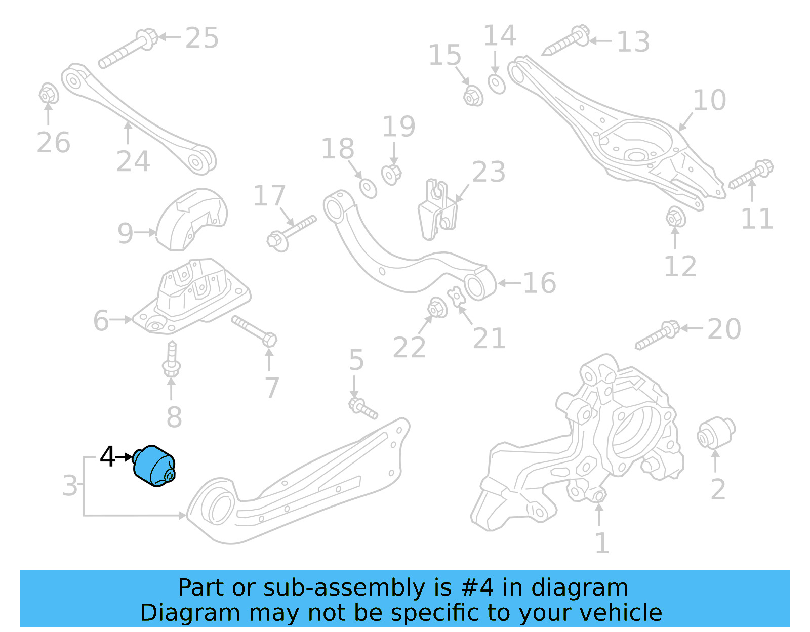 Trailing Arm Bushing 3Q0-505-541-A - View 6