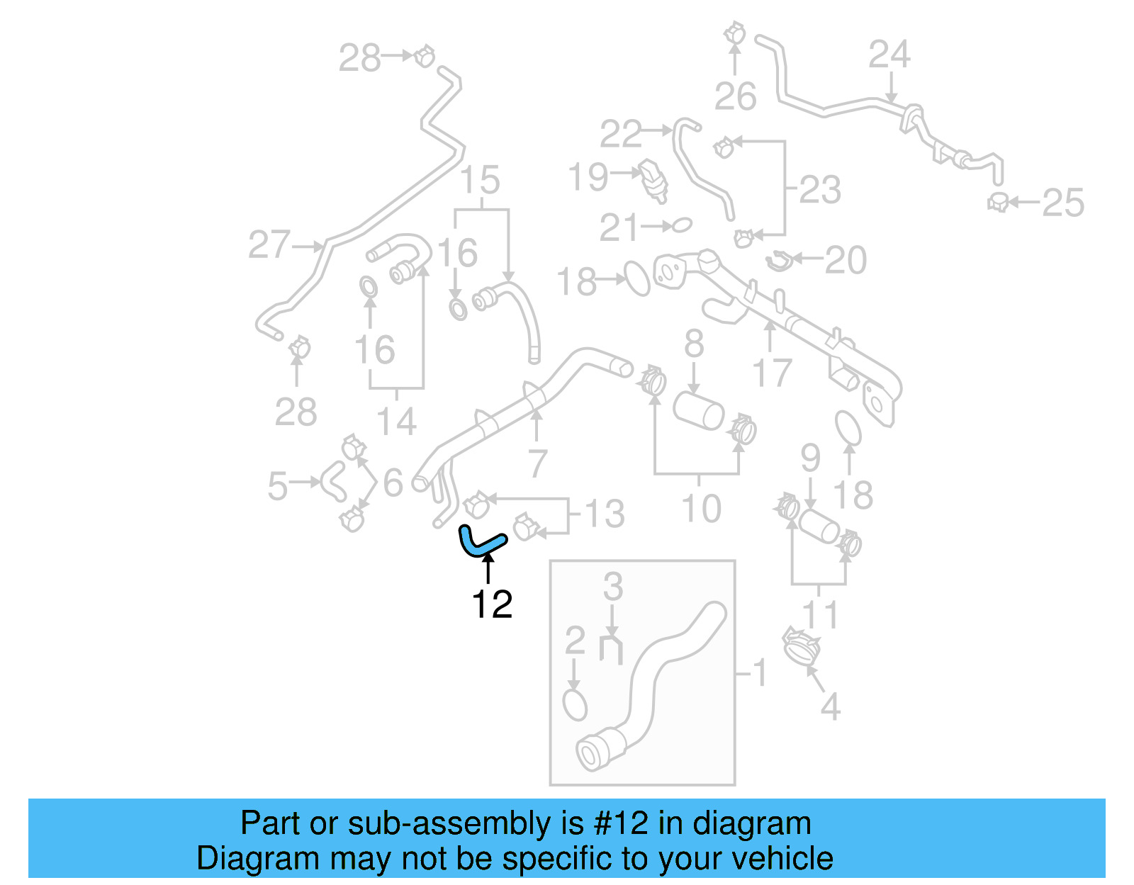 Coolant Hose 079-121-063-T - View 5