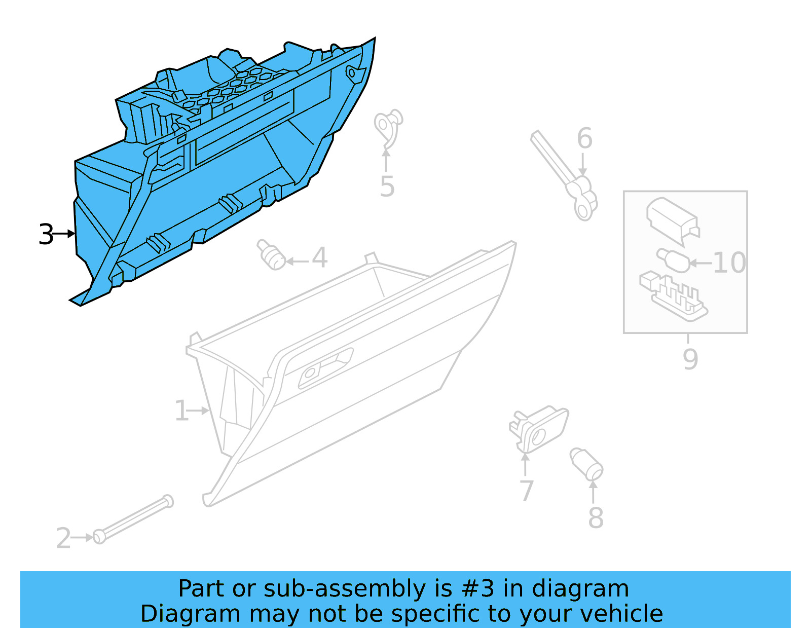 Glove Box Frame 3CN-857-114-C-82V