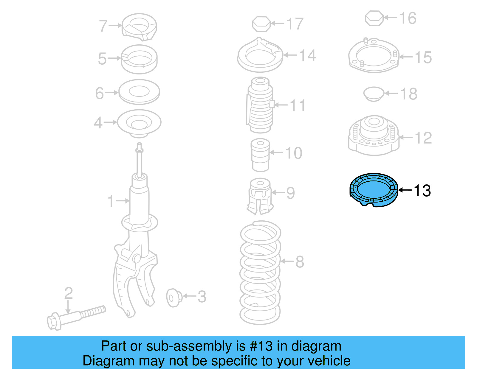 Upper Seat Packing 7P0-411-177 - View 4