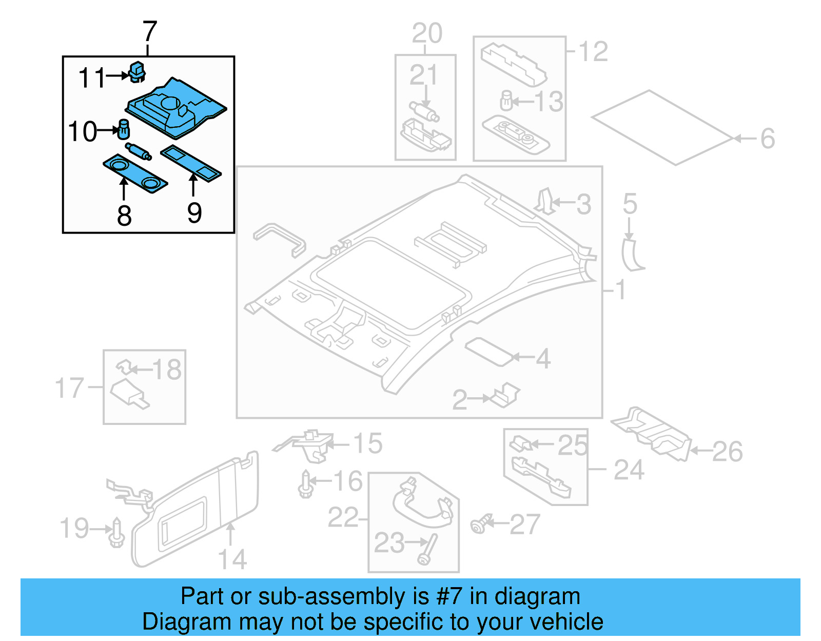 Dome Lamp Assembly 1K0-947-106-K-YML - View 4