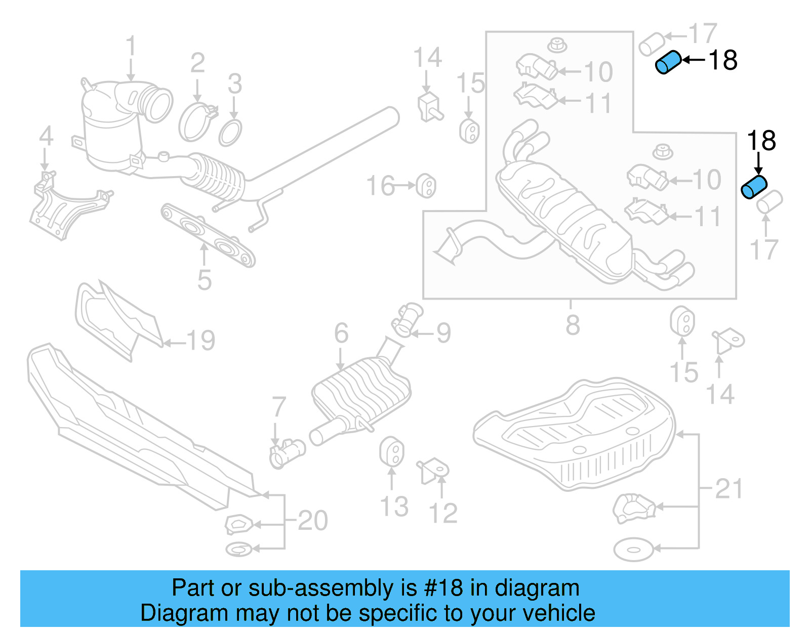 Tailpipe Extension 5G0-253-826 - View 4