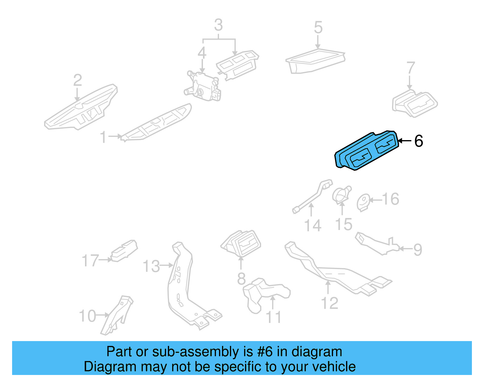 Air Outlet 3C1-819-728-F-1QB - View 8
