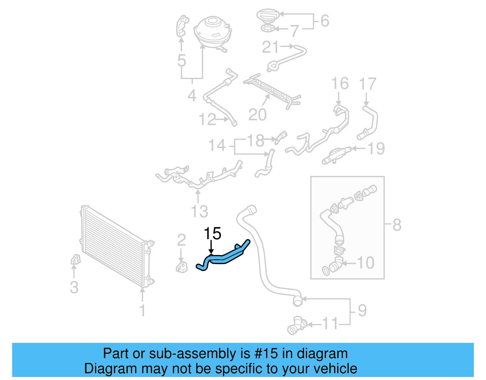 Hose 1C0-121-086-S - View 2