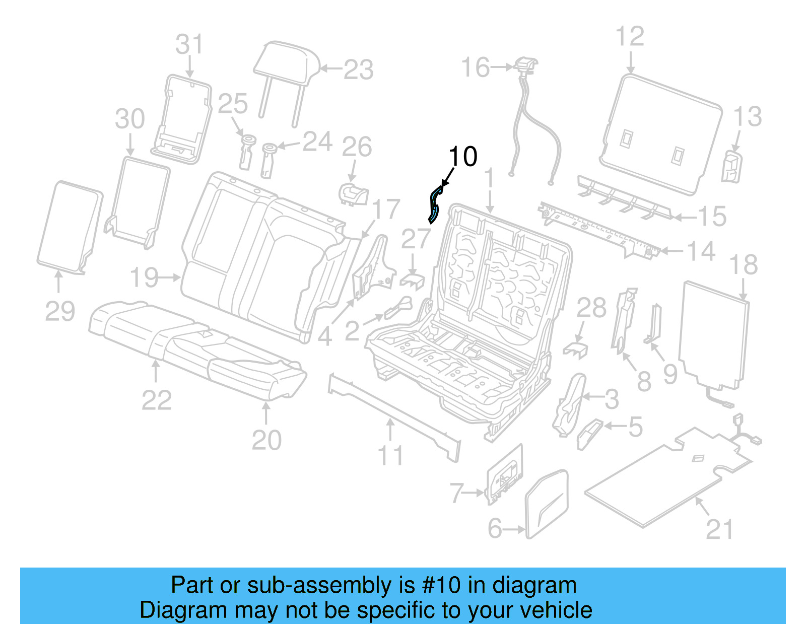 Inner Trim Trim 3CN-885-268-ZA2 - View 10