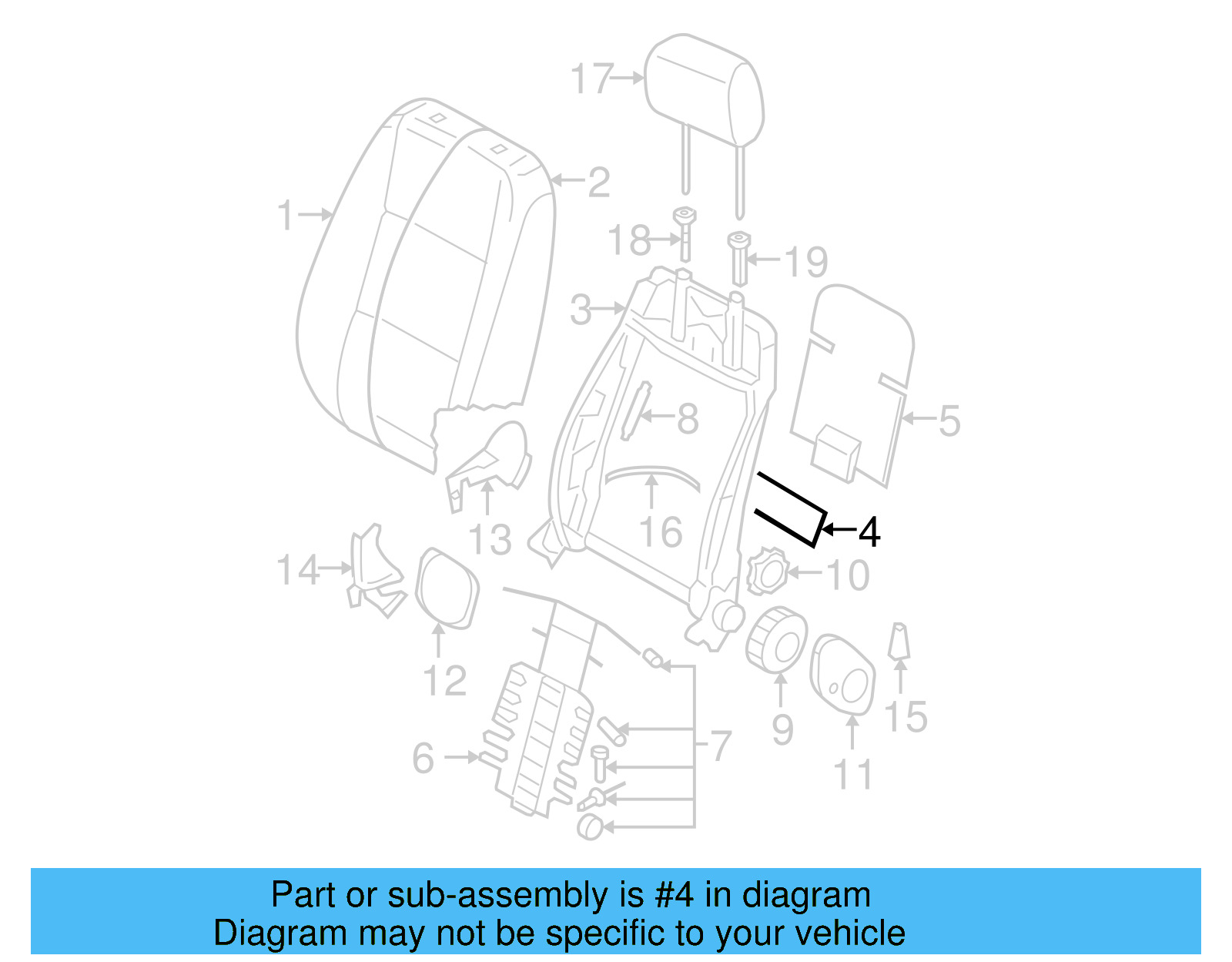 Seat Back End 1K5-885-704-AM-70T - View 14
