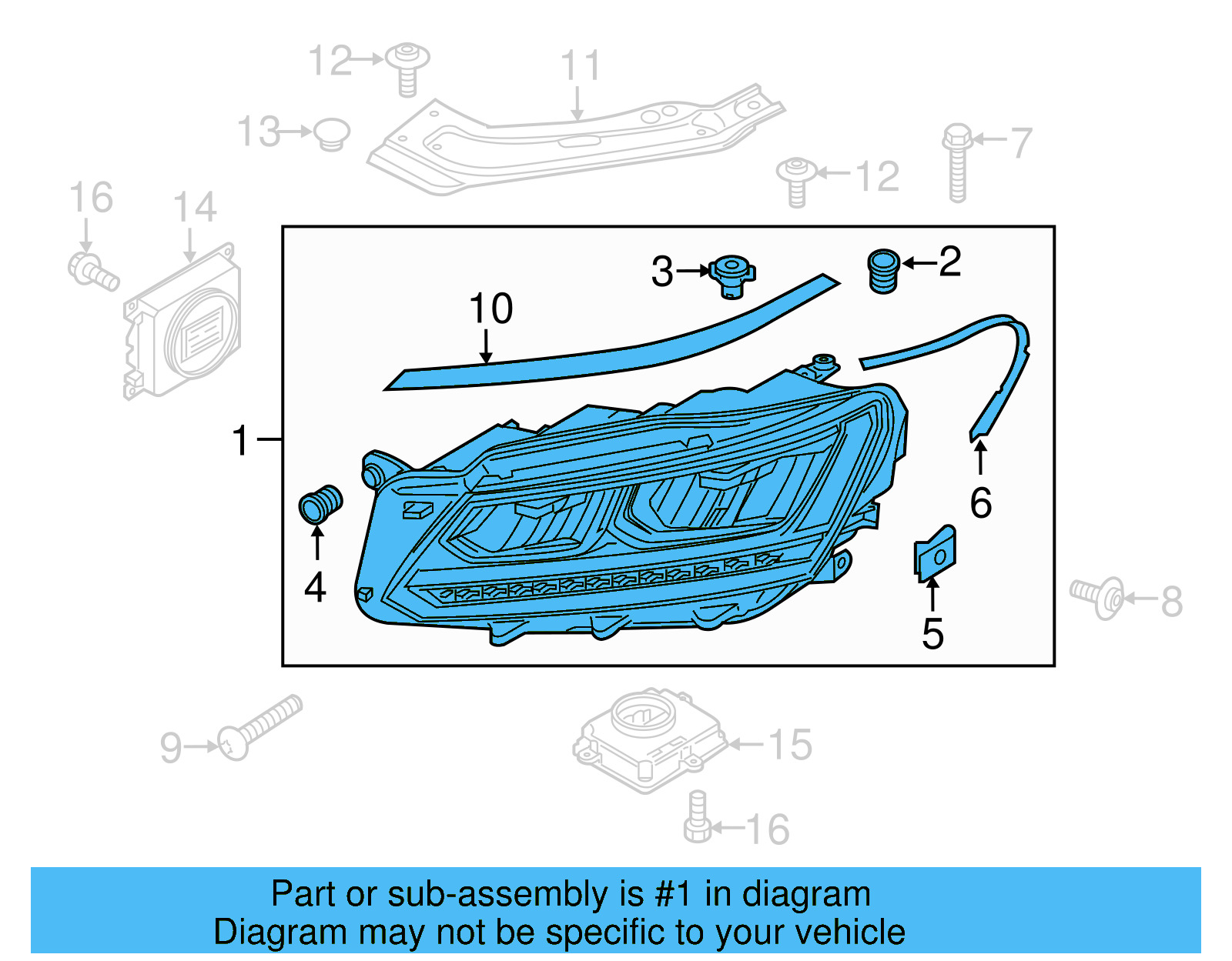 Headlamp Assembly 561-941-774-A - View 3