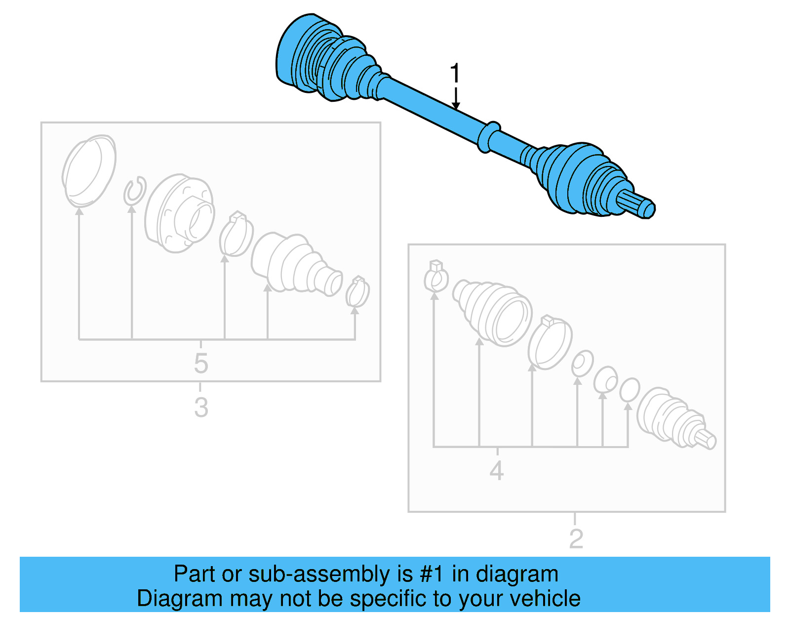 Axle Assembly 5Q0-407-272-BT - View 3