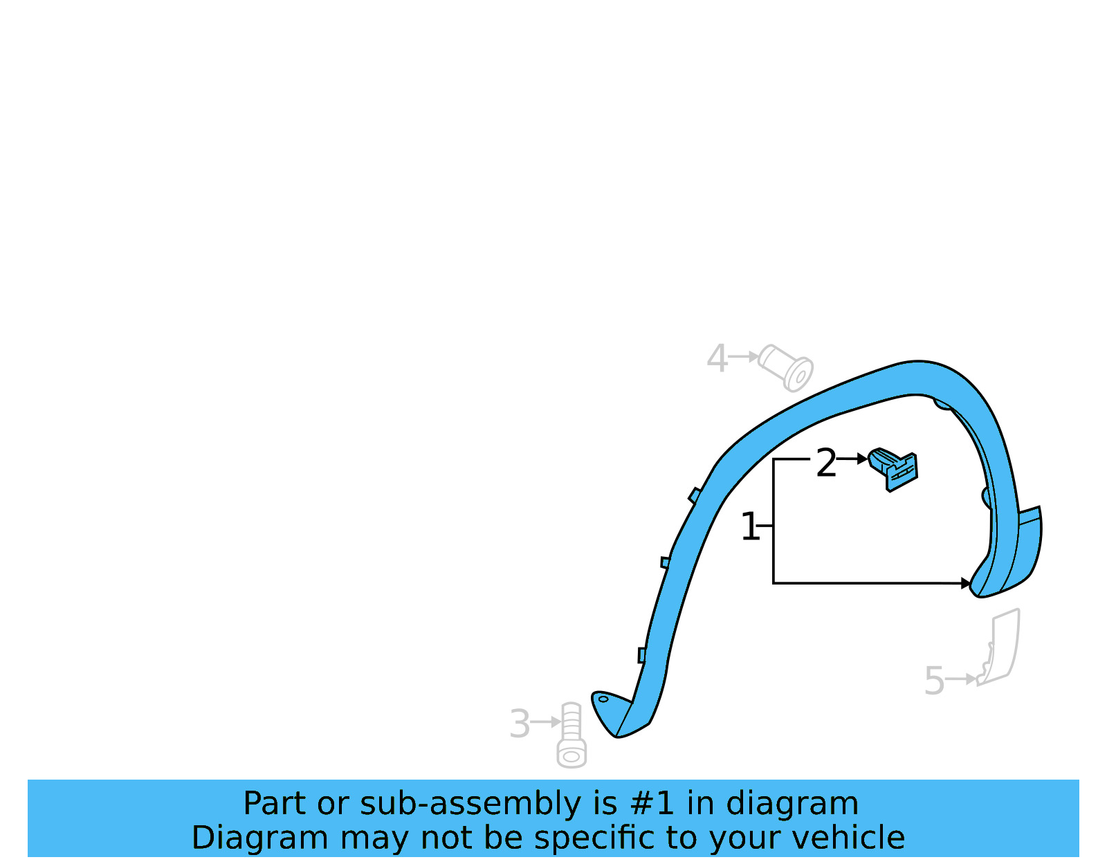 Wheel Opening Molding 3CN-853-717-B-9B9 - View 3