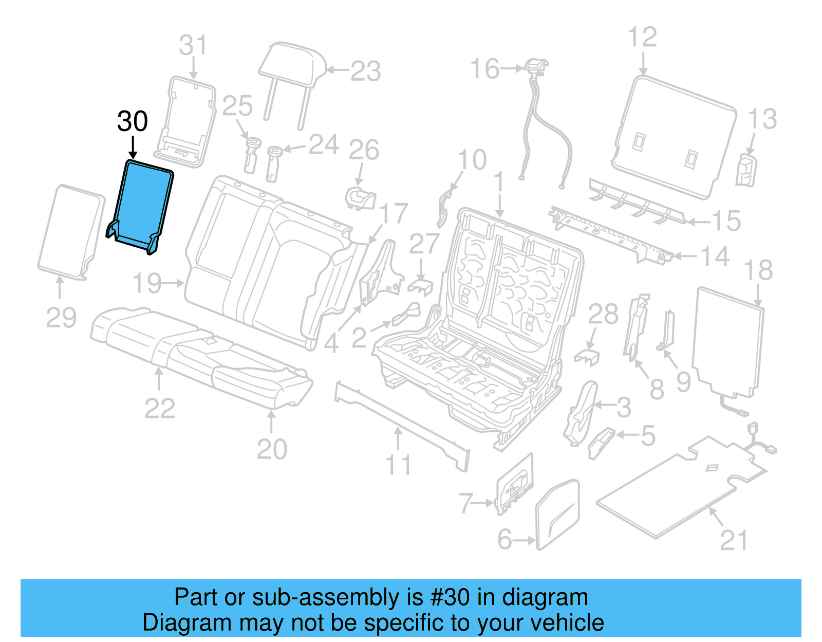 Armrest Base 3CN-885-219-ZA2 - View 5