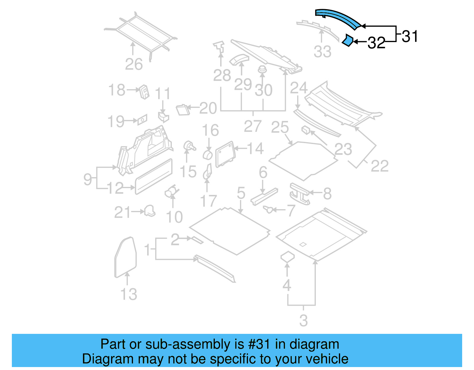 Corner Trim 3C5-864-305-D-Y20 - View 6