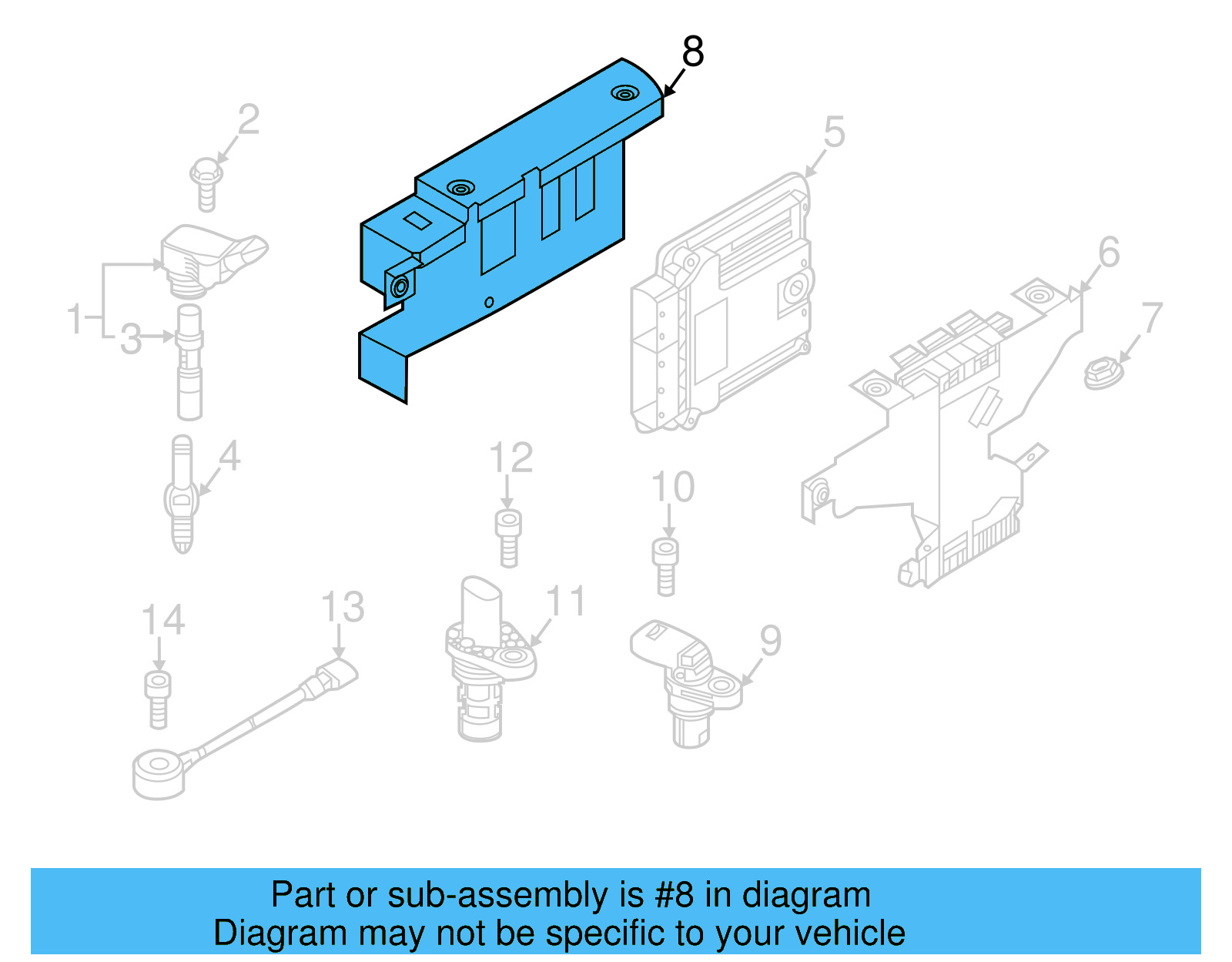 Engine Control Module (ECM) Cover 5Q0-907-411-F - View 6