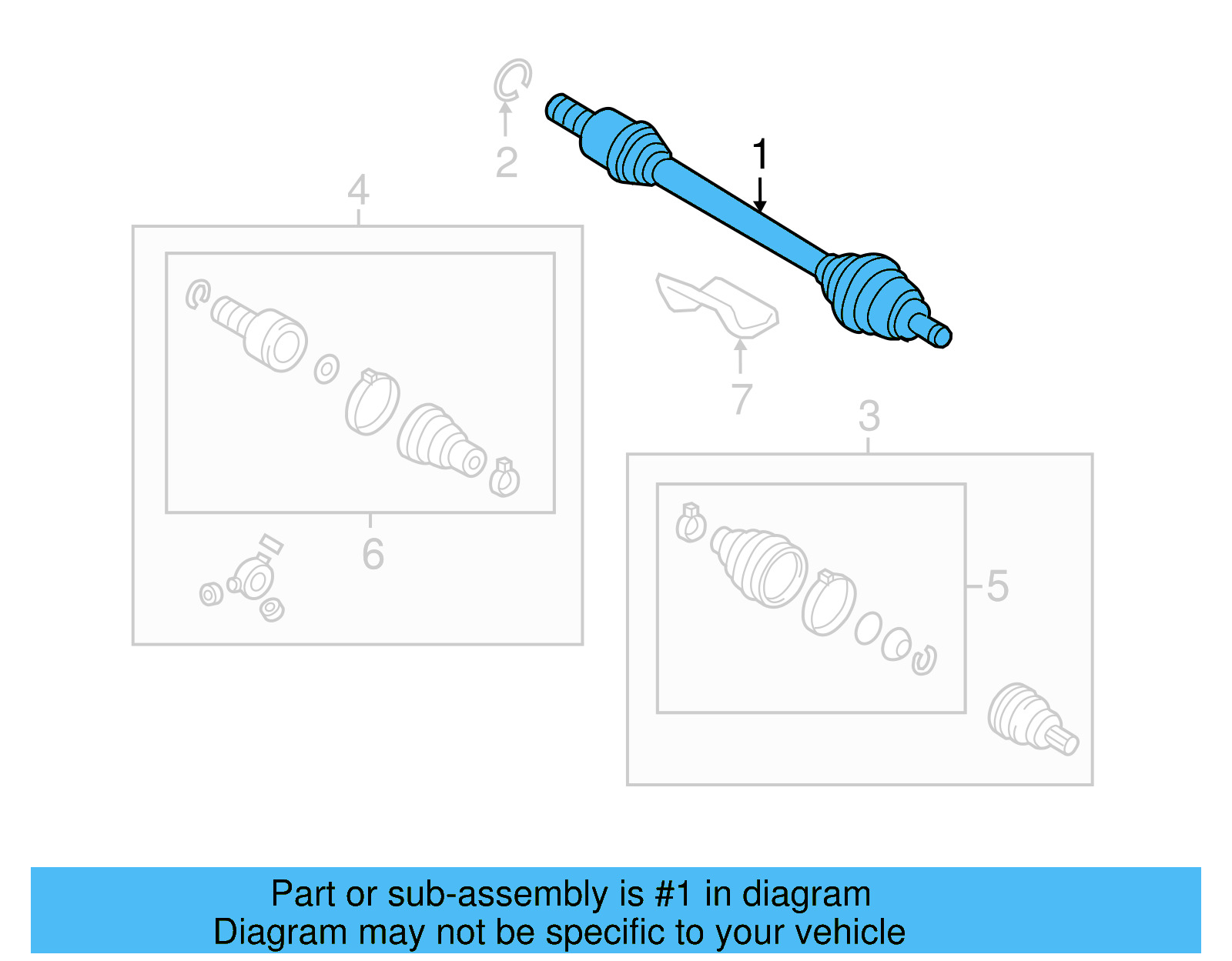 Axle Assembly 5Q0-407-271-DF - View 3
