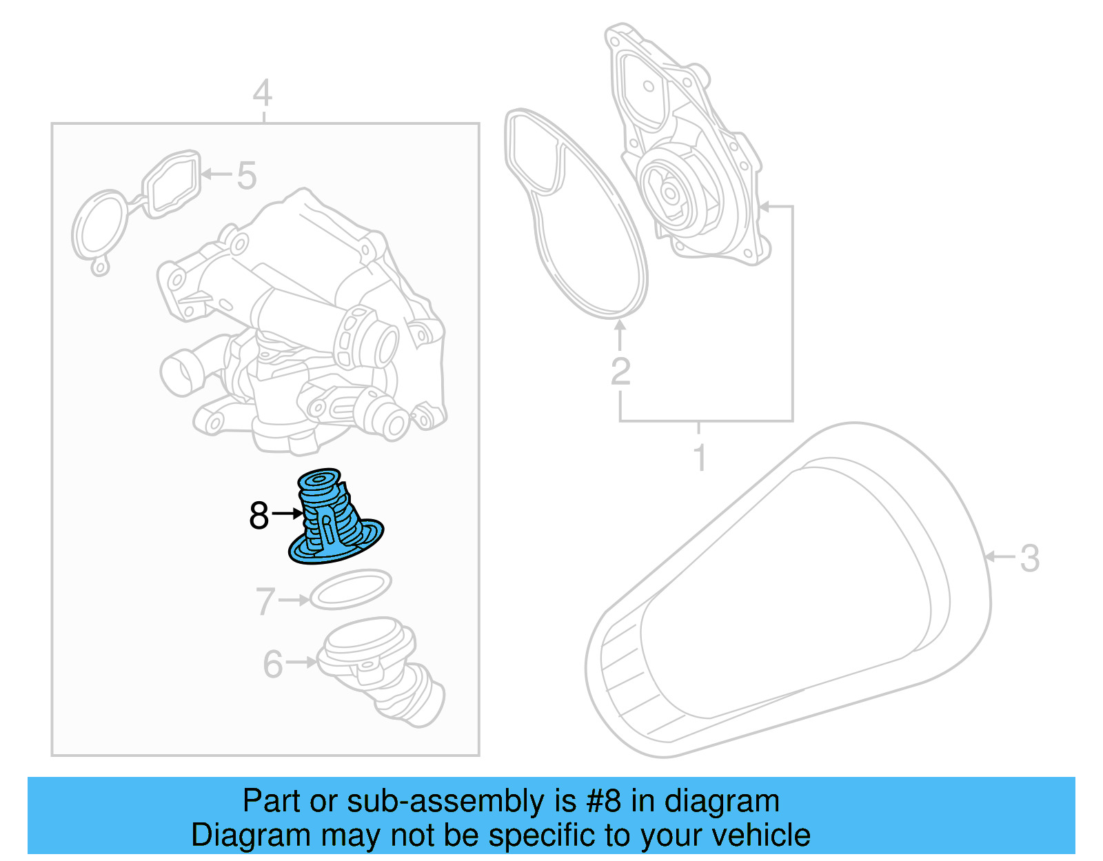Engine Coolant Thermostat 06K-121-113-G - View 15