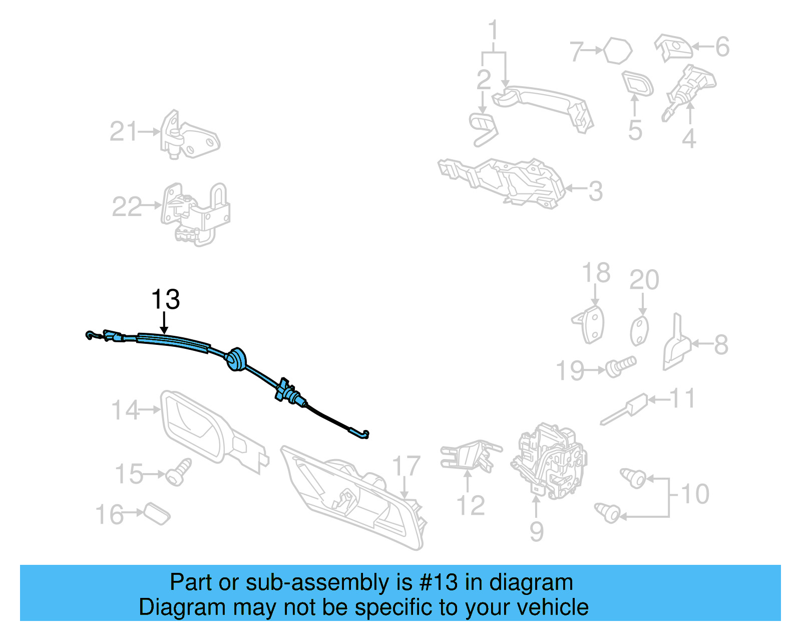 Opener Cable 1Q0-837-085-F - View 6