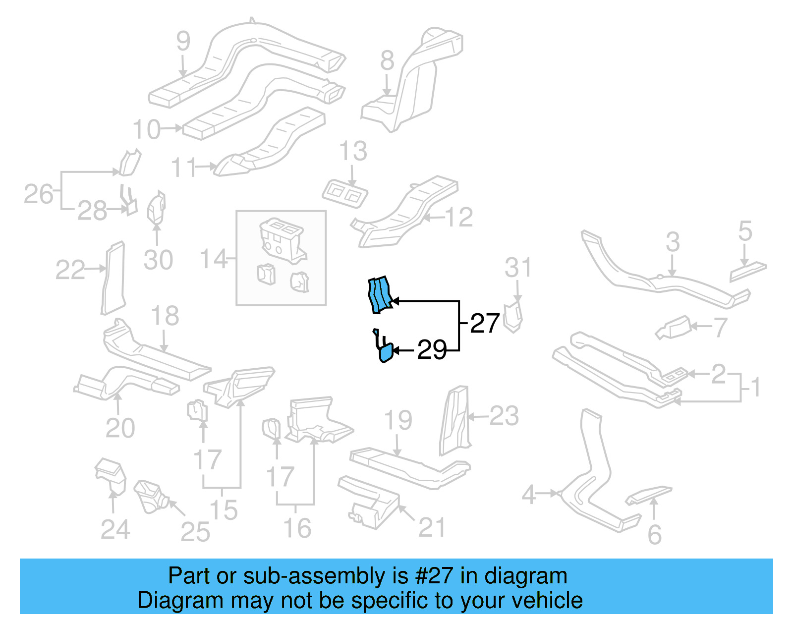 Air Deflector 7L6-819-209-B-92Y - View 7