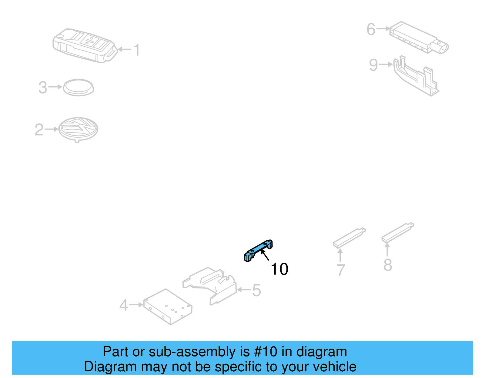 Antenna Holder 5K0-962-283 - View 7