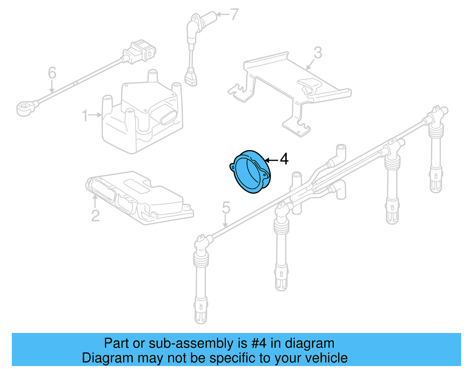 Camshaft Position Sensor 06A-905-161-B - View 5
