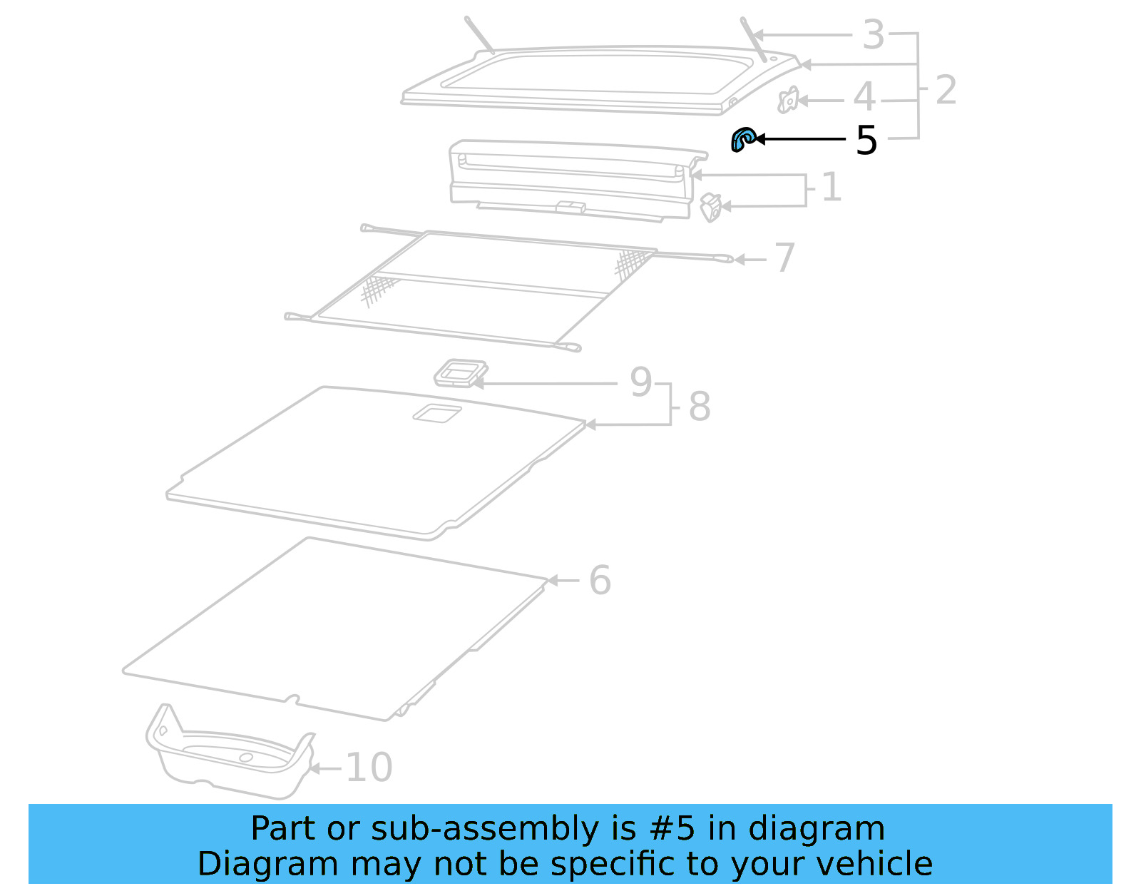 Luggage Cover Hinge 6J0-867-575-B - View 2