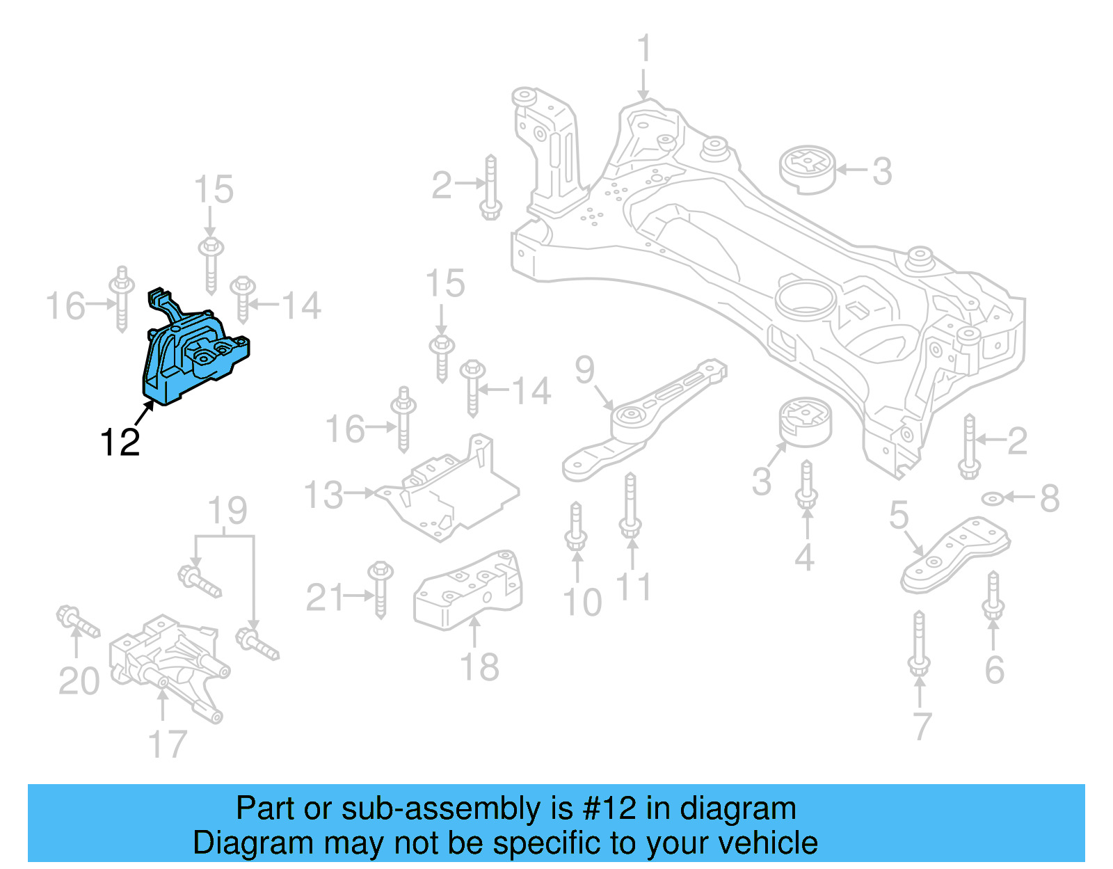 Motor Mount 5Q0-199-262-BJ - View 7