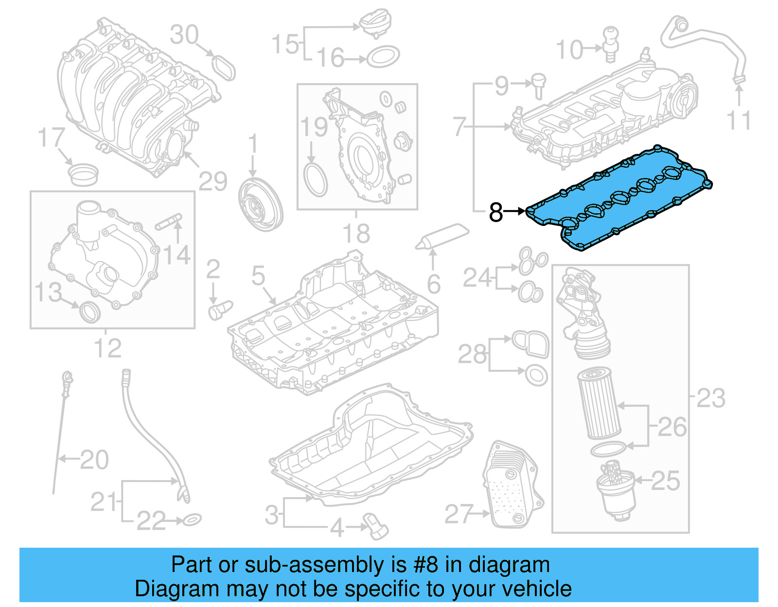 Valve Cover Gasket 07K-103-483-B - View 6