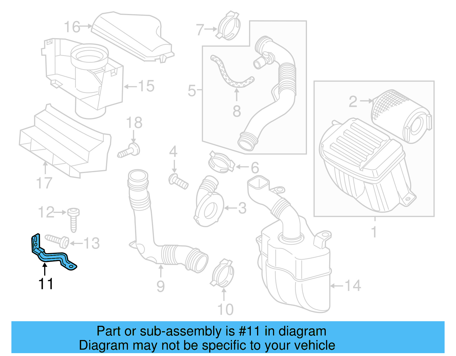 Air Cleaner Bracket 1K0-129-648-A - View 4
