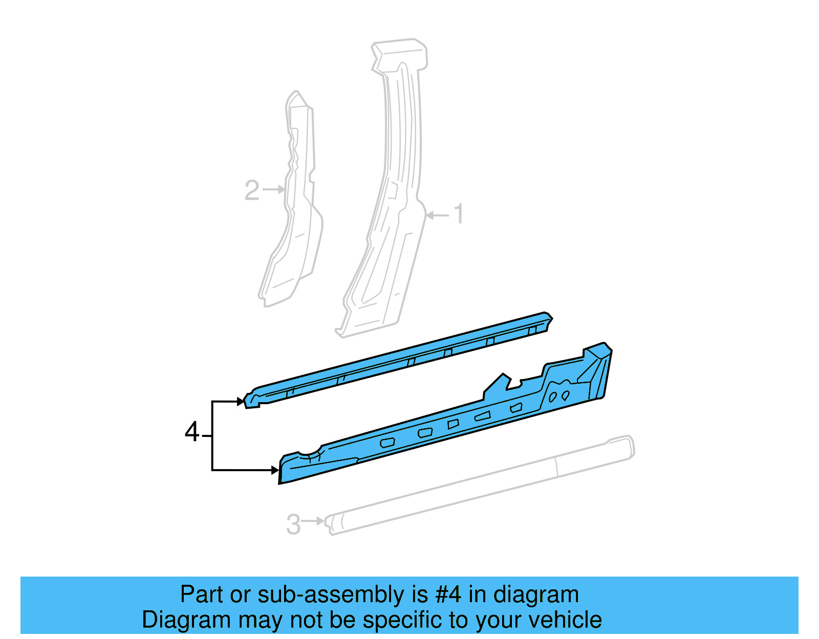Inner Rocker 1C0-809-597-D - View 6