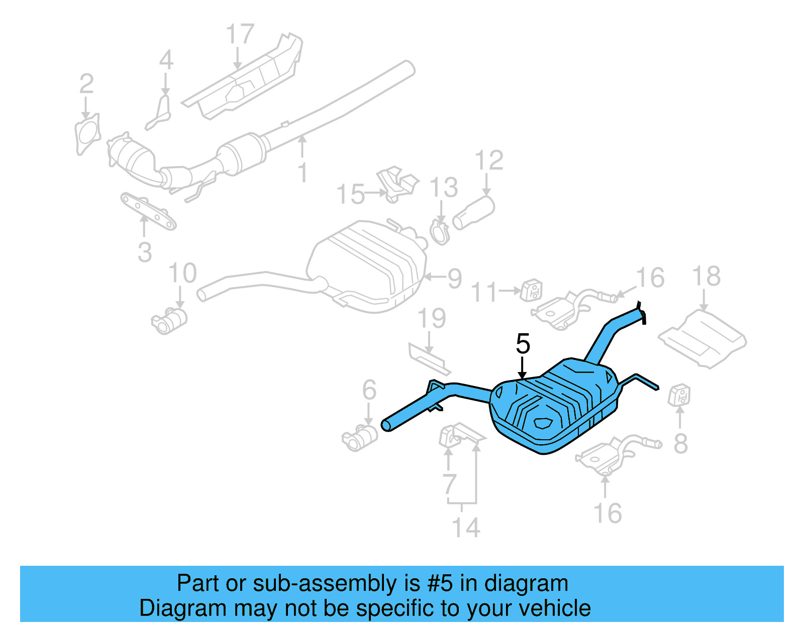 Muffler & Pipe 3AA-253-409-A - View 9